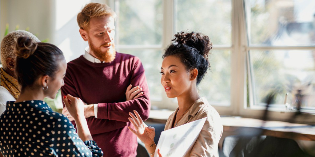 discussing-business-with-colleagues-picture-id1182850660 Learners discussing learning with colleagues