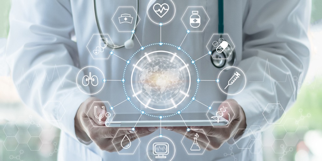 medical-tech-science-innovative-iot-global-healthcare-ai-technology-picture-id1298626492