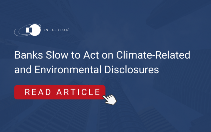 Banks Slow to Act on Climate-Related and Environmental Disclosures (1)