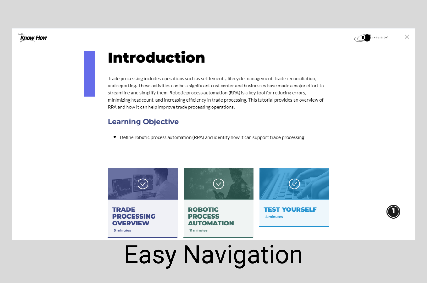 easy navigation